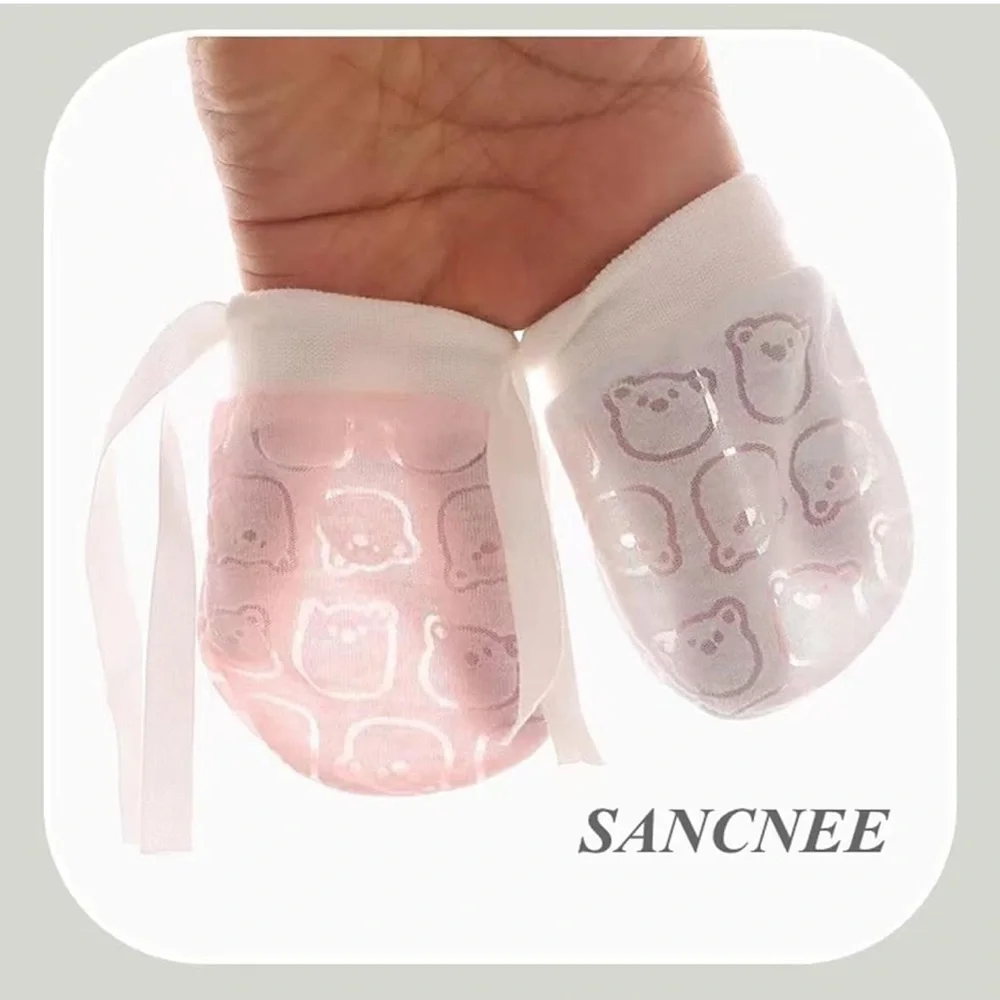 White Baby Mittens Set